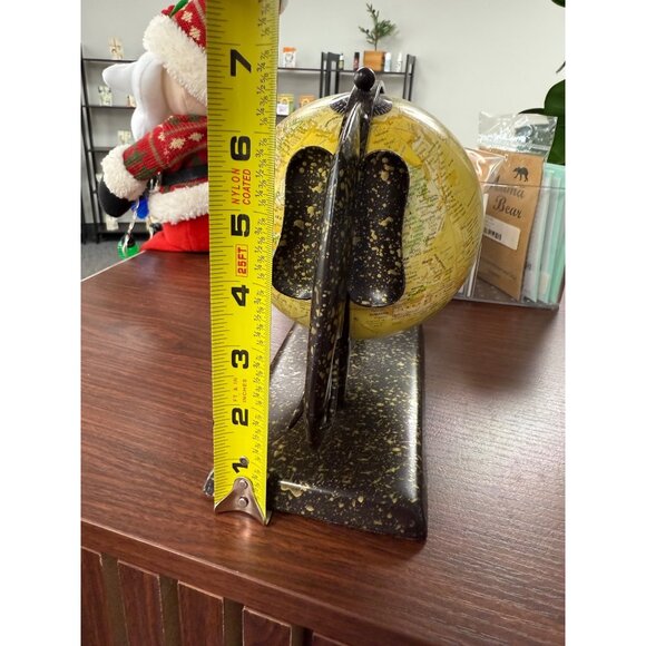 Handcrafted Elephant Globe With Gold Speckled Base & Vintage Map Design - Picture 11 of 12